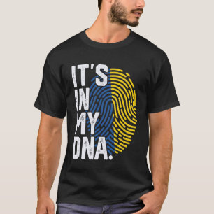 Camiseta Raízes da Ucrânia Bandeira Impressão Digital Gráfi