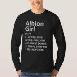 Camiseta Raízes De Albion Girl Mi Michigan Funny City<br><div class="desc">Raízes Da Cidade Engraçada De Albion Mi Michigan.</div>