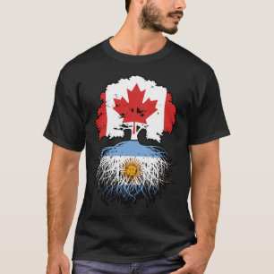Camiseta Raízes de Árvore Argentina canadiana do Canadá