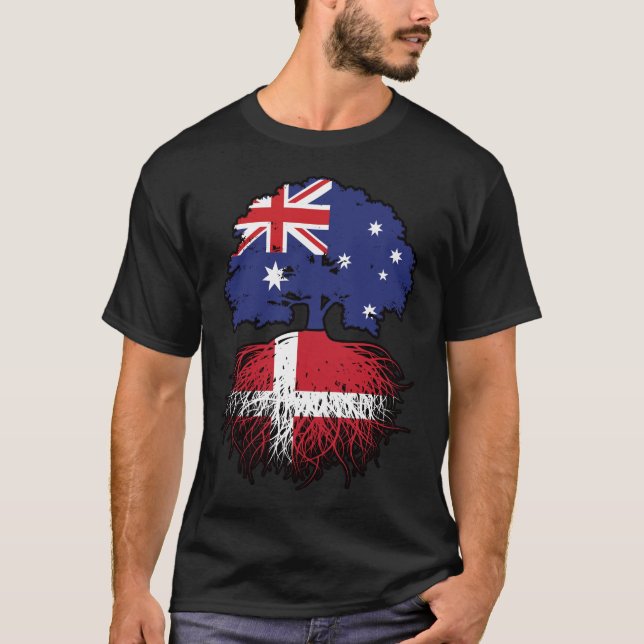 Camiseta Raízes de Árvore Australianas Dinamarquesa (Frente)