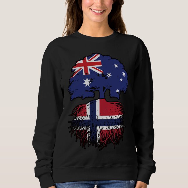 Camiseta Raízes de Árvore da Austrália Australiana noruegue (Frente)