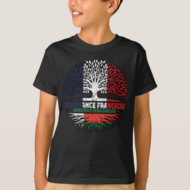 Camiseta Raízes de Árvore Francês Madagascar malgaxe (Frente)