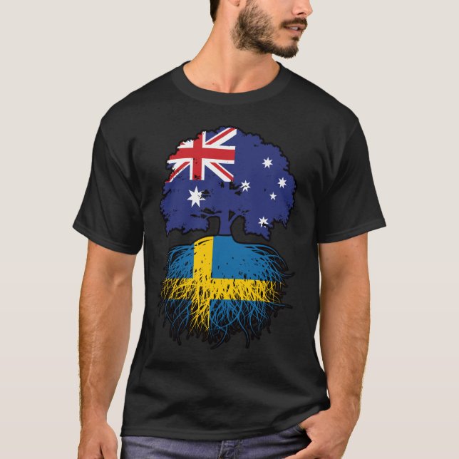 Camiseta Raízes de Árvores Australianas da Austrália suecia (Frente)