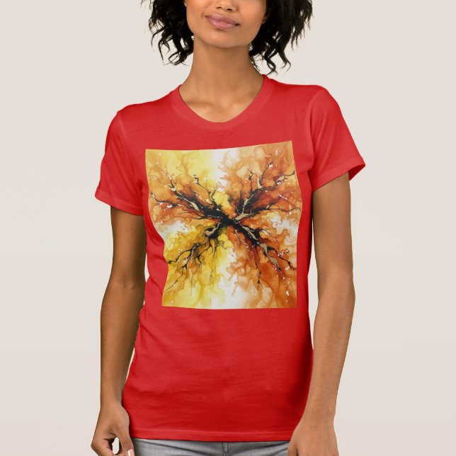 Camiseta Raízes de Fogo, Ramos de Luz (Frente)