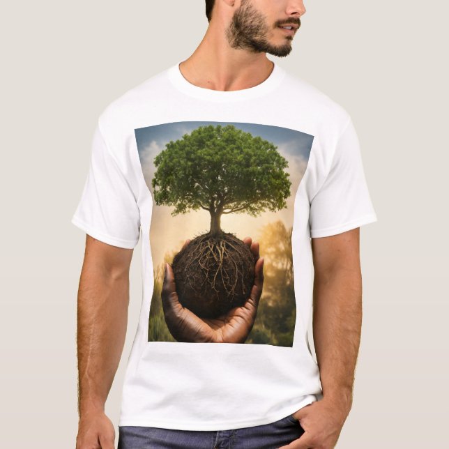 Camiseta Raízes de Força e Harmonia Cúbica. (Frente)