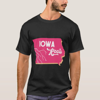 Camiseta Raízes de Iowa Rosa Laranja
