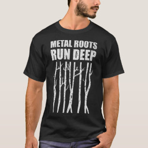 Camiseta Raízes de metal correm profundamente em pássaros