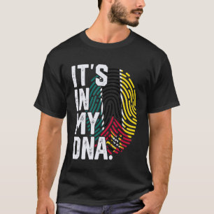 Camiseta Raízes de Moçambique Bandeira Impressão Digital Gr