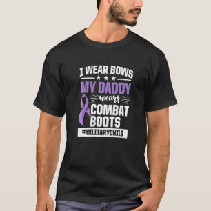 Camiseta Raízes de Pai Roxo-Superior Mês Infantil Militares
