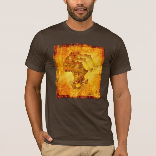 Camiseta Raizes de um T étnico do Grunge de África do (Frente)