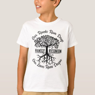 Camiseta Raízes do Coração da Árvore da Família de Reu