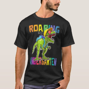 Camiseta Raízes Do Jardim De Infância Dinossauro Rex De Vol