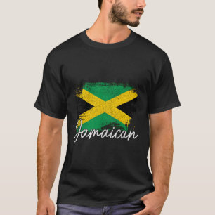 Camiseta Raízes do Orgulho Jamaicano na bandeira da Jamaica