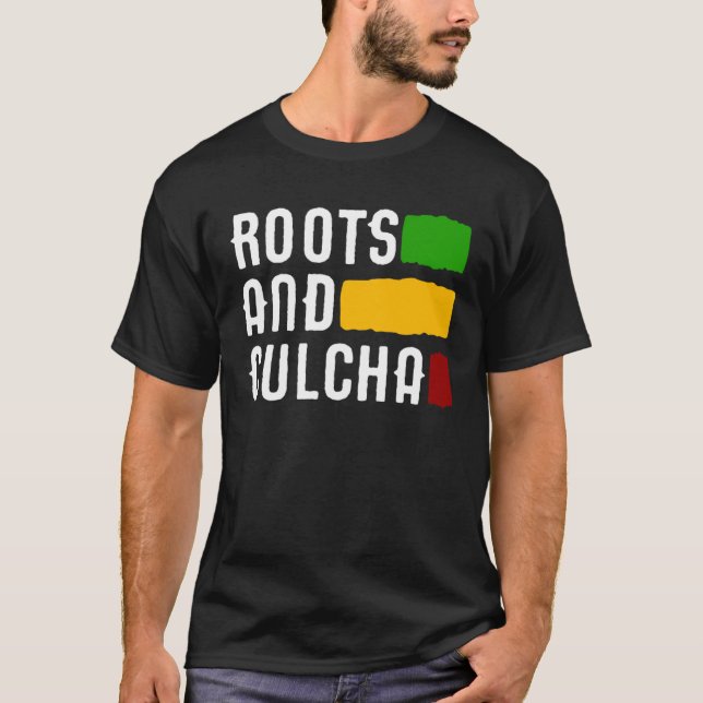 Camiseta Raízes E Culcha Rasta Colors Reggae (Frente)