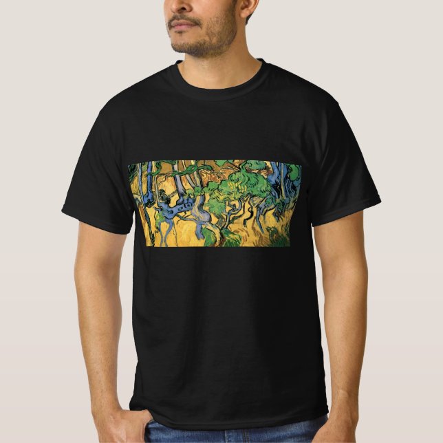 Camiseta Raízes e Troncos de Árvores por Vincent van Gogh (Frente)