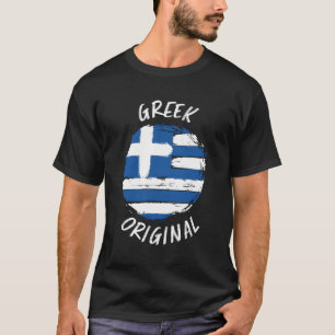 Camiseta Raízes Gregas de Sinalizador de Grécia Original