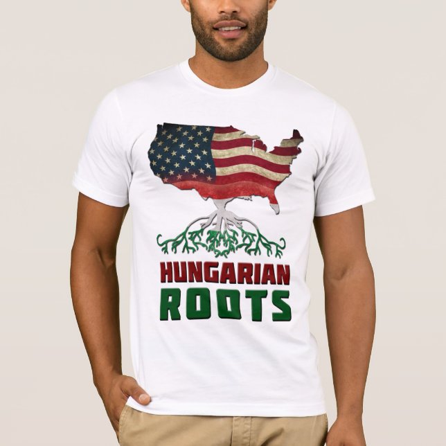 Camiseta Raízes Húngaras Americanas (Frente)