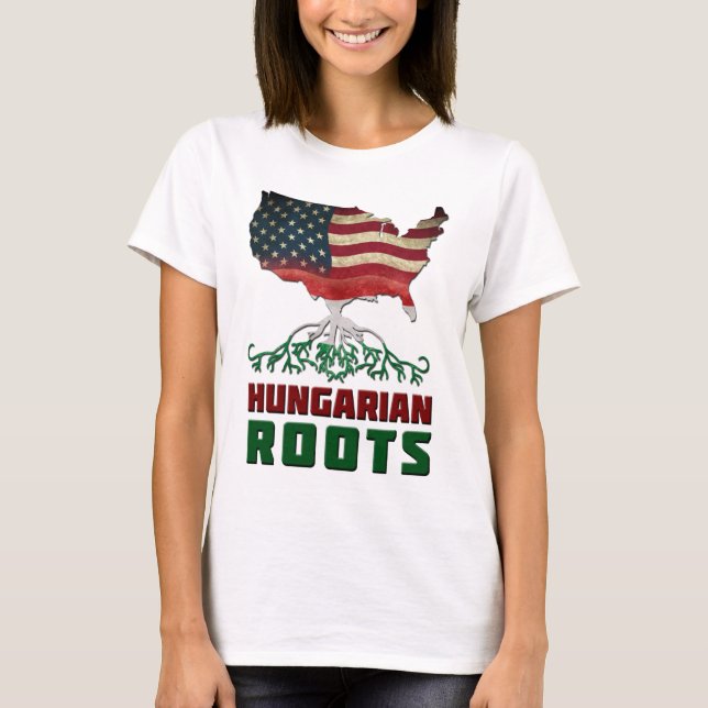 Camiseta Raízes Húngaras Americanas (Frente)