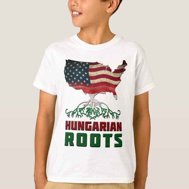 Camiseta Raízes Húngaras Americanas (Frente)