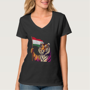 Camiseta Raízes Húngaras Bandeira da Hungria Tigre Vida Sel