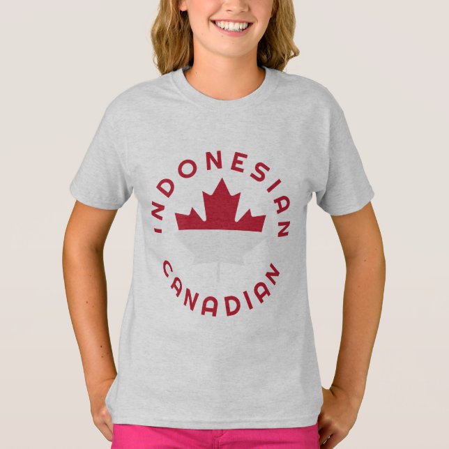 Camiseta Raízes indonésias canadenses (Frente)