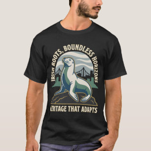 Camiseta Raízes Irlandesas Horizontes Ilimitados Leão-Marin