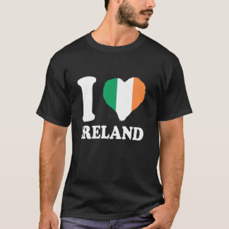 Camiseta Raízes Irlandesas Orgulho Irlandês Eu Amo Coração 