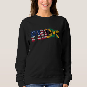 Camiseta Raízes jamaicanas americanas erguidas nos EUA Orgu