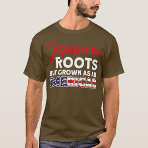 Camiseta Raízes Japonesas Mas Cresceram Como Japão American