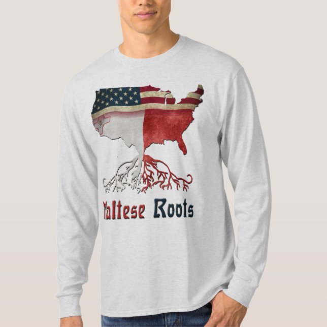 Camiseta Raízes Malteses Americanas (Frente)