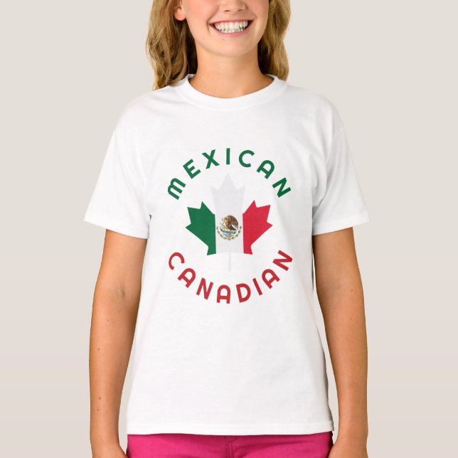 Camiseta Raízes mexicanas canadenses (Frente)
