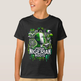 Camiseta Raízes nigerianas orgulhosas História negra Mês af