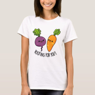 Camiseta Raízes Para Você, Cenoura E Beet Veggie Pun