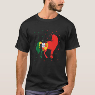 Camiseta Raízes Portuguesas Unicórnio Bandeira de Portugal