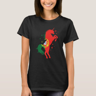 Camiseta Raízes Portuguesas Unicórnio Bandeira de Portugal