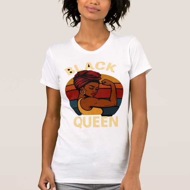 Camiseta Raízes reais da rainha negra (Frente)