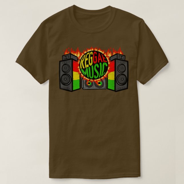 Camiseta Raízes Reggae Music Rasta (Frente do Design)