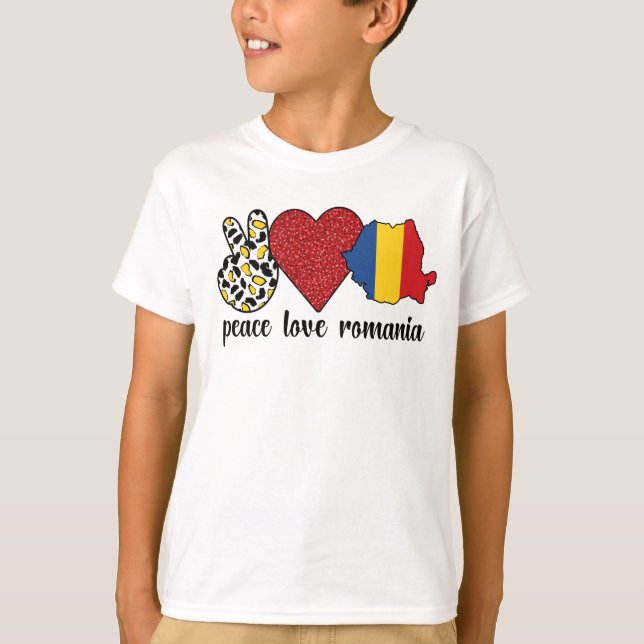 Camiseta Raízes romenas Romênia Bandeira Patrimônio Romeno (Frente)
