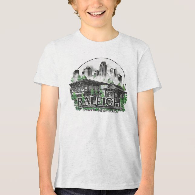 Camiseta Raleigh City na Carolina do Norte EUA (Frente)