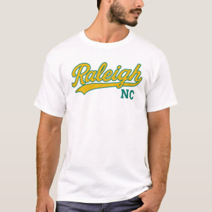 Camiseta Raleigh NC Script Swoosh Design - Orgulho de Cidad