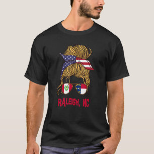 Camiseta Raleigh Para Girls Raleigh, Bandeira Da Carolina D
