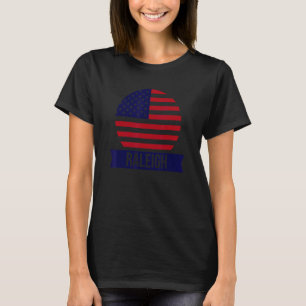 Camiseta Raleigh USA American Place name US flag 1