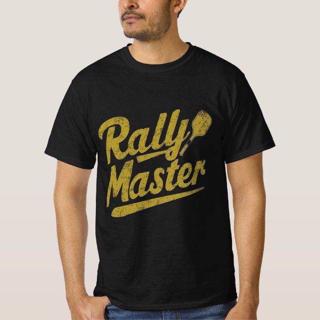 Camiseta Rally master retro ouro picleball (Frente)