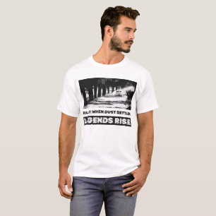 Camiseta Rally: Quando a poeira se fixa, as lendas sobem.