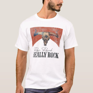 Camiseta Ram Ranch Realmente Rock Bull Crânio Ocidental M