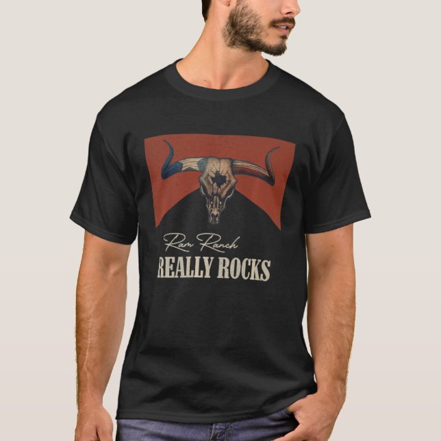 Camiseta Ram Ranch Realmente Rocks Rodeo Bull Caveira Heife (Frente)