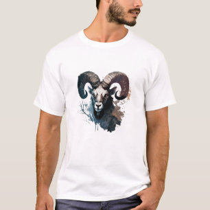 Camiseta Ram Retrait Animal Painting Willife Outdoor Art