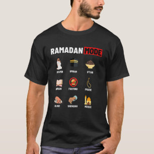 Camiseta Ramadã 2022 Muçulmano Eid Mubarak Ramadã Islâmico