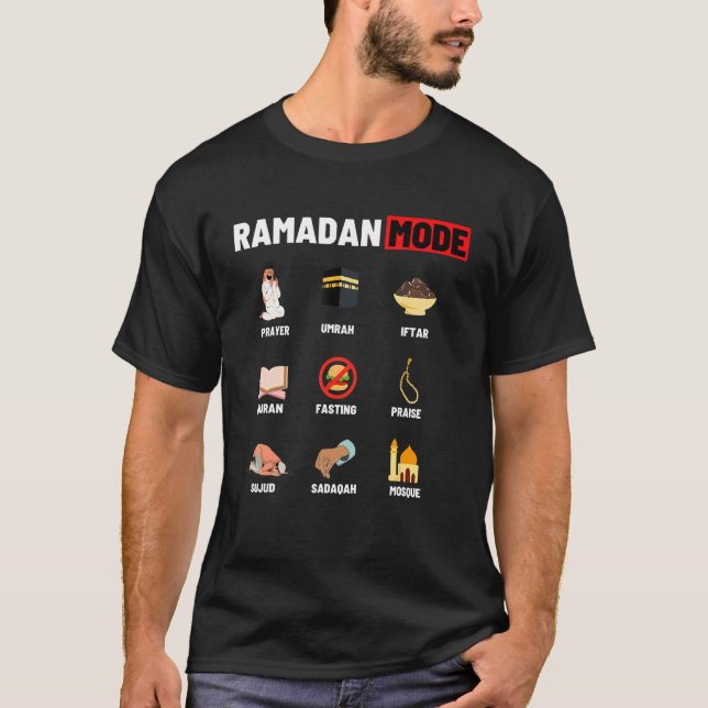 Camiseta Ramadã 2022 Muçulmano Eid Mubarak Ramadã Islâmico (Frente)