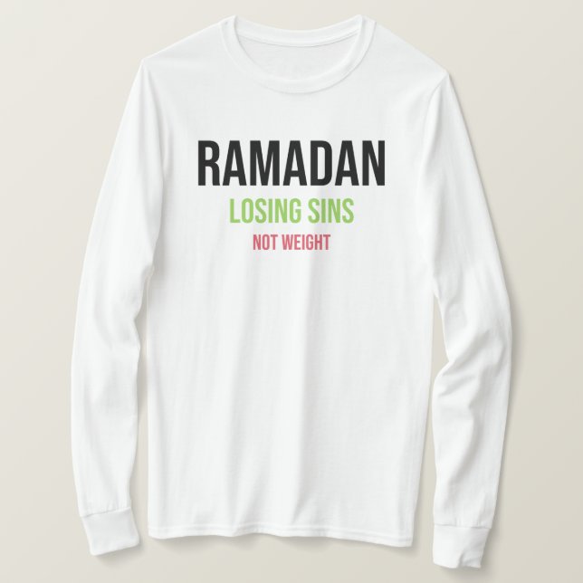 Camiseta Ramadã Perdendo Sinos Sem Peso (Frente do Design)